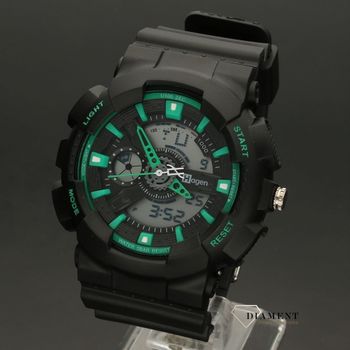 Męski zegarek Hagen HA-341AD czarno-zielony (2).jpg